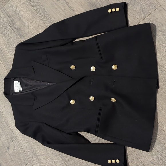 Talbots Jackets & Blazers - Talbots Petites 100% wool vintage gold button double breasted longline blazer